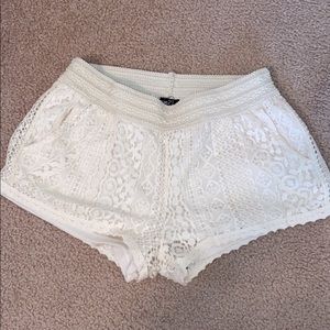 Lace White Shorts